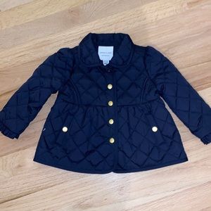 Janie and Jack Navy Quilted Pea Coat (Water Resistant) 12-18mos